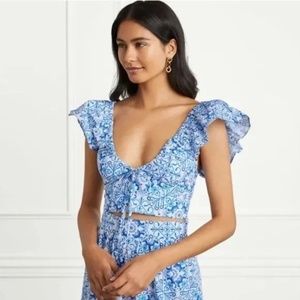 Hill House Home  Alexa Top and Matching Skirt in Blue Mosaic